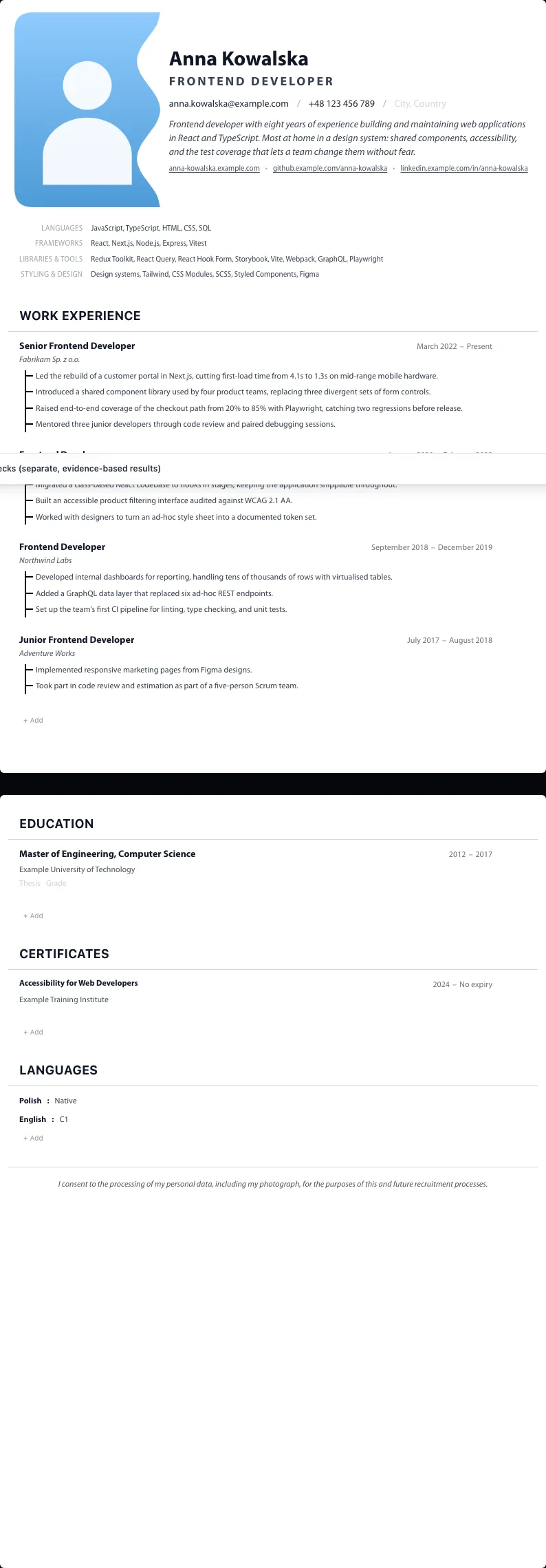 cvitae product preview